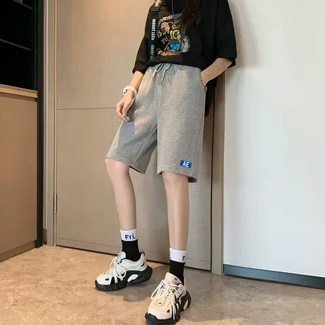 短裤女夏宽松薄款阔腿新款韩版时尚学生高腰运动休闲裤外穿ins潮图片