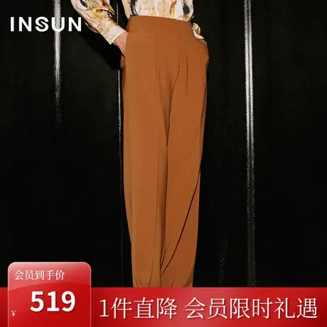 [E-SUIT系列]恩裳COVER2023年秋季新款利落随性拖地裤弹力休闲裤商品大图