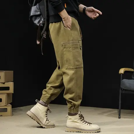 加厚美式工装裤男士秋款2023新款潮牌束脚男裤宽松大码男款休闲裤商品大图