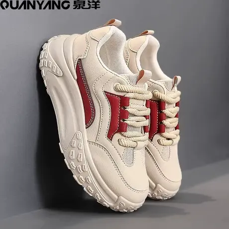 厚底老爹鞋女款2024新款春季显脚小轻便运动鞋轮胎底网红超火炸街图片