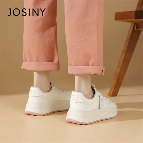 Josiny/卓诗尼厚底小白鞋2024新款春季舒适少女风可爱运动板鞋子商品大图