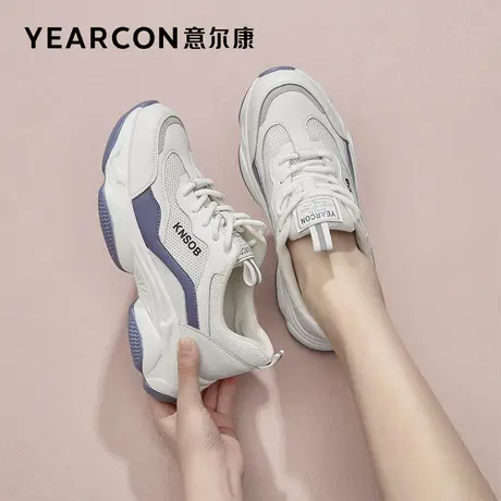 意尔康老爹鞋女春秋厚底增高百搭2023年春季新款女鞋运动休闲鞋子图片