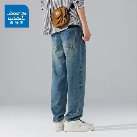 KZ真维斯美式百搭高街牛仔裤男士vibe风2025年新款男裤子春秋季A商品大图