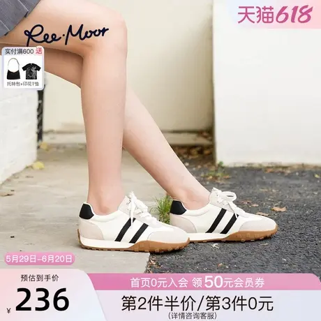REEMOOR睿慕2025春新款内增高复古德训鞋运动休闲板鞋阿甘鞋女鞋商品大图