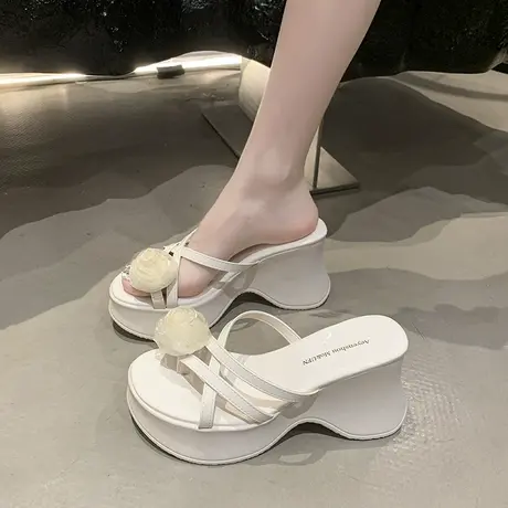 厚底绝美拖鞋女2025年新款夏季外穿仙女百搭凉拖鞋配裙子沙滩凉鞋图片