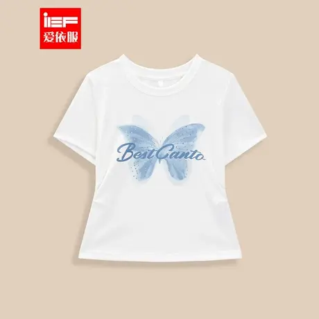 MINIIEF【爱依服童装】2025夏季新款韩版时尚印花百搭女童T恤上衣图片