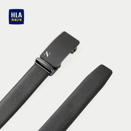 HLA/海澜之家自动扣商务皮带25新压花时尚大气通勤皮质细腻腰带男商品大图
