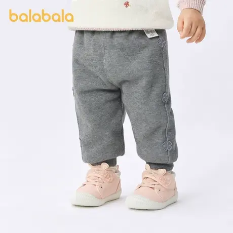 巴拉巴拉宝宝长裤女童冬装新款秋冬运动休闲裤潮加绒加厚小童收脚商品大图