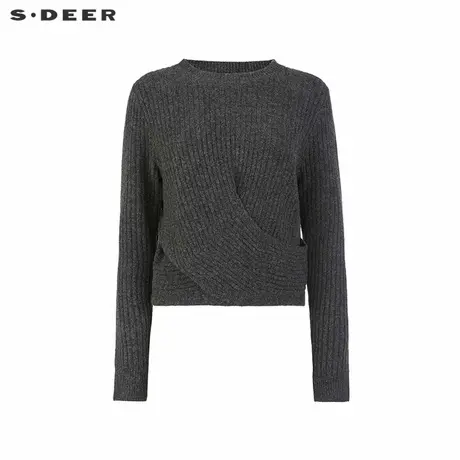 【好物体验专享】sdeer圣迪奥25年新品不规则宽松针织衫S253Z3514图片
