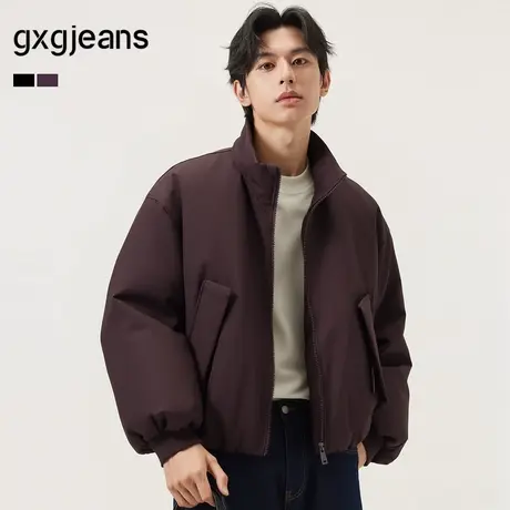 gxg.jeans男装 多色潮流宽松短款立领夹克式羽绒服外套 25冬新品商品大图