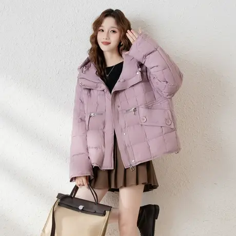 唐狮官方新款羽绒服女冬季韩版黑色90绒鸭绒外套今年流行爆款cqtu商品大图