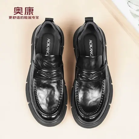 奥康 男鞋2025秋季男士真皮透气商务休闲正装皮鞋头层牛皮结婚鞋L商品大图