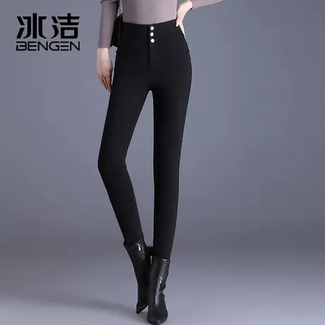 冰洁2023秋冬新款女士高腰羽绒裤加厚保暖弹力紧身抗寒舒适XXF商品大图
