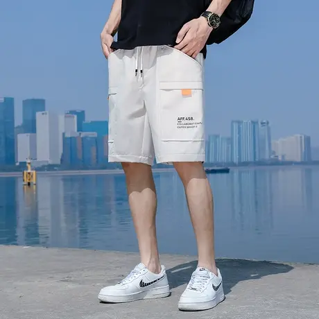 男士短裤2023年夏季新款潮牌薄款宽松外穿沙滩裤子休闲五分中裤男商品大图