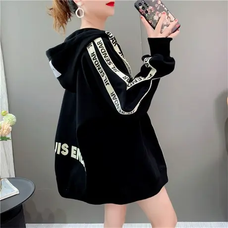 设计感休闲连帽卫衣外套女春季2023年新款宽松慵懒风洋气百搭上衣商品大图