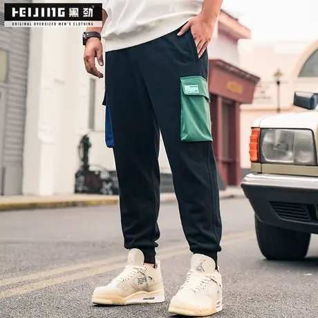 【断码捡漏】大码工装裤男胖子加肥加大裤子肥佬宽松拼接休闲裤商品大图