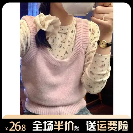 碎花长袖打底衫女秋冬内搭小众设计感修身独特别致韩系t恤上衣ins商品大图