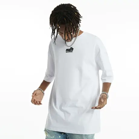 Nuthink西海岸美式重磅字母短袖t恤男潮夏季潮牌加肥加大半袖男款商品大图