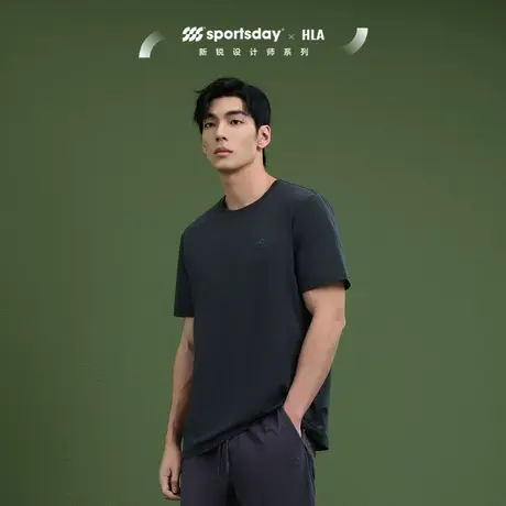 HLA/海澜之家sportsday马术运动T恤24春夏新户外生活凉感短袖男商品大图