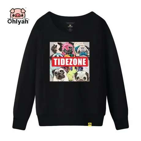 Ohlyah纯棉卫衣秋2022年新款女装韩版宽松卫衣百搭圆领上衣ins潮图片