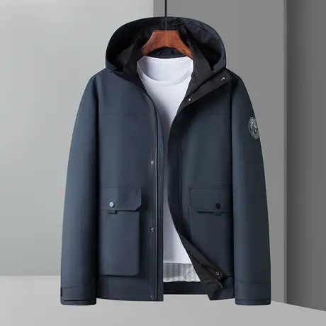 2022春秋季新款连帽夹克外套男士工装潮流宽松休闲上衣服百搭男装商品大图