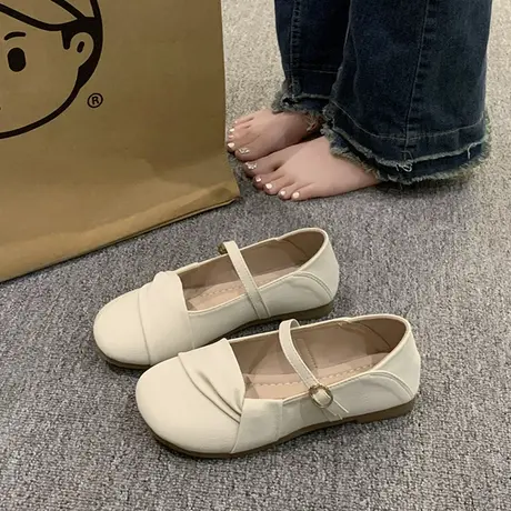 法式晚风单鞋女软底2023夏季新款气质通勤瓢鞋配裙子玛丽珍鞋复古商品大图