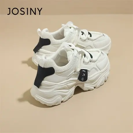 Josiny/卓诗尼老爹鞋女2024新款春季爆款厚底复古增高运动休闲鞋商品大图