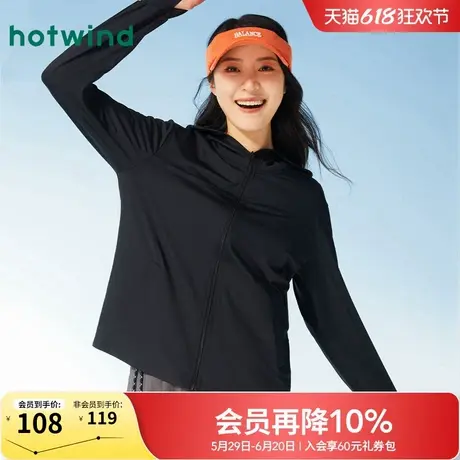 热风防晒服2024年夏季女士连帽防晒外套防紫外线白色防晒衣凉感商品大图