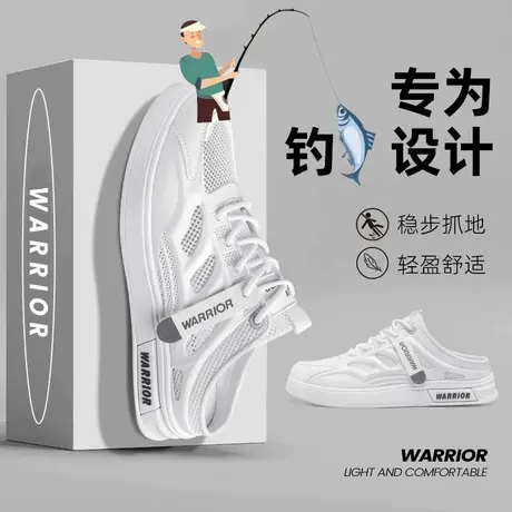 回力凉鞋外穿钓鱼拖鞋男款2025夏季包头防臭沙滩鞋一脚蹬涉水鞋男商品大图