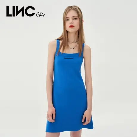 LINCCHIC金羽杰新款连衣裙美背设计青春俏皮吊带裙子S232SD349Y图片