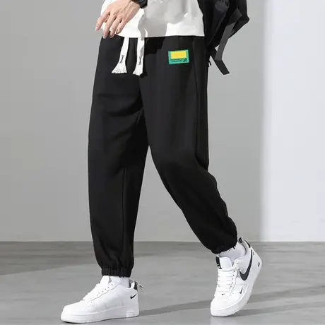 裤子男款夏季潮流春秋美式宽松卫裤男新款青少年运动休闲速干长裤商品大图