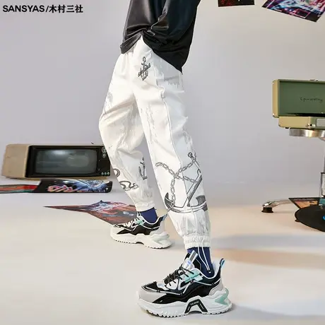 木村三社SANSYAS 大海设计男士休闲裤秋季2023新款美式百搭卫裤商品大图