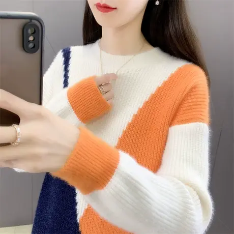 女士水貂绒毛衣女秋冬2023年新款爆款洋气打底衫女上衣冬季图片