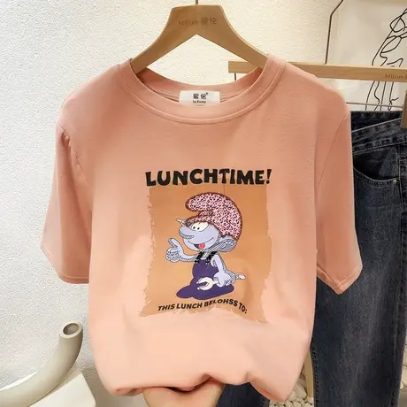 2020秋冬磨毛加绒T恤韩国东大门水钻豹纹短袖欧货内搭打底衫大码商品大图