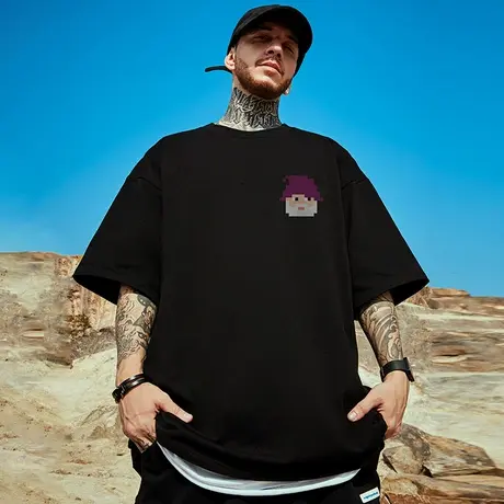 2025T恤大码男装百搭夏季装纯棉短袖打底衫宽松简约上衣半袖男款商品大图