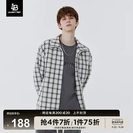 Lilbetter小香风夹克男2023新款秋装潮牌高街男装美式复古外套LB商品大图
