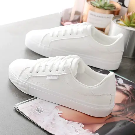 小白鞋女鞋子2023年秋季新款平底球鞋秋款网红百搭爆款运动板鞋子商品大图