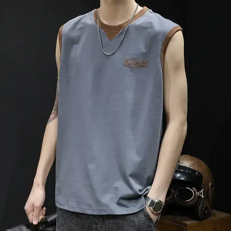 冰丝t恤背心男夏季速干坎肩男士无袖跨栏运动健身篮球男款冰感夏商品大图