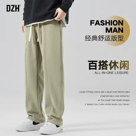 男士直筒卫裤男秋季运动裤男款潮牌裤子2024新款美式休闲长裤男裤商品大图