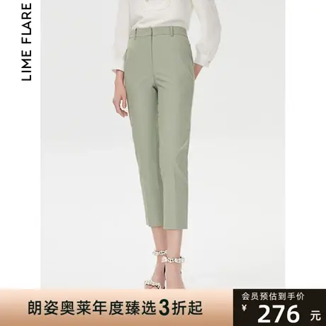 莱茵商场同款简约高腰西装裤夏季新款时尚直筒裤外穿休闲百搭商品大图