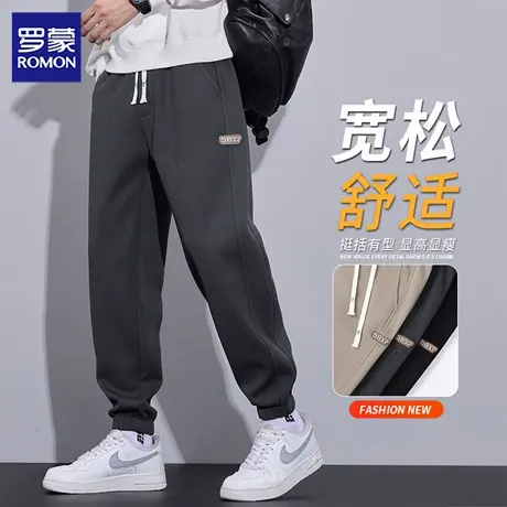 罗蒙休闲裤男士2025新款春秋宽松束脚运动卫裤男款秋季长裤子N1Z商品大图