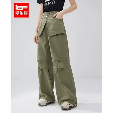 IEF/爱依服长裤2025夏季新款美式街头嘻哈休闲风设计感百搭哈伦裤图片