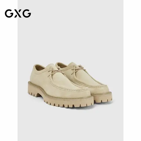 GXG通勤男鞋商务休闲正装皮鞋绒面增高系带皮鞋商品大图