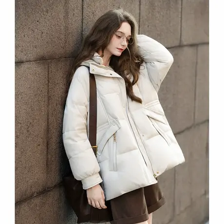 唐狮官方冬短款羽绒服女连帽气质高级感时尚厚款保暖羽绒外套tuTA图片