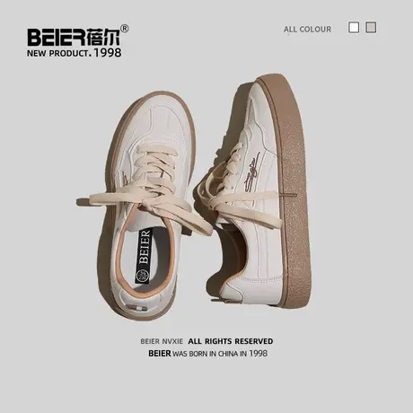 小白鞋女2021秋季新款皮面帆布鞋韩版ulzzang百搭学生板鞋子休闲图片