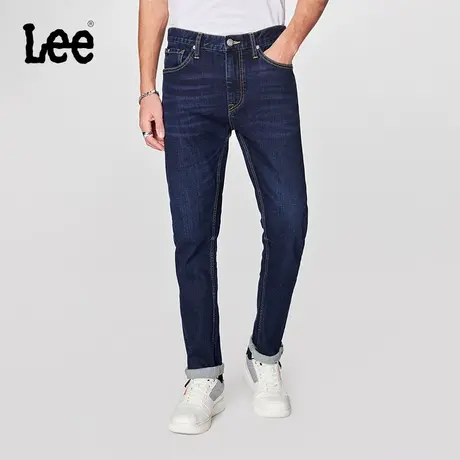 Lee24早春新品709修身中腰锥形深蓝色水洗男牛仔裤潮LMB1007092VA图片