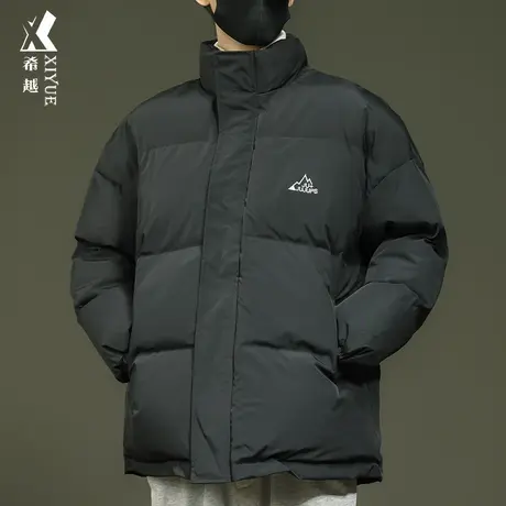 希越立领保暖棉服男2023冬季防寒宽松大码男士外套保暖棉衣面包服商品大图