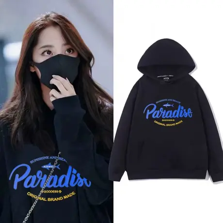 连帽卫衣女装早秋季2023年新款短款小个子显高显瘦宽松韩版上衣图片