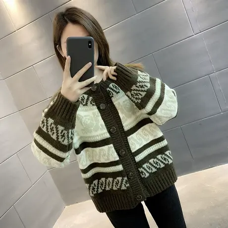 毛衣2024年新款女装春秋季春款春装女士针织开衫宽松百搭外穿爆款图片