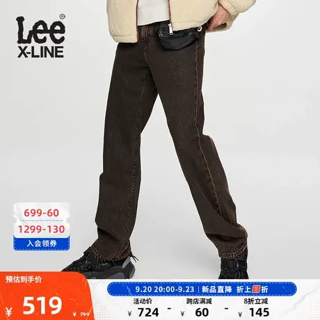 LeeXLINE23秋冬新品2K千禧风棕色男宽松牛仔裤潮LMB004051100商品大图